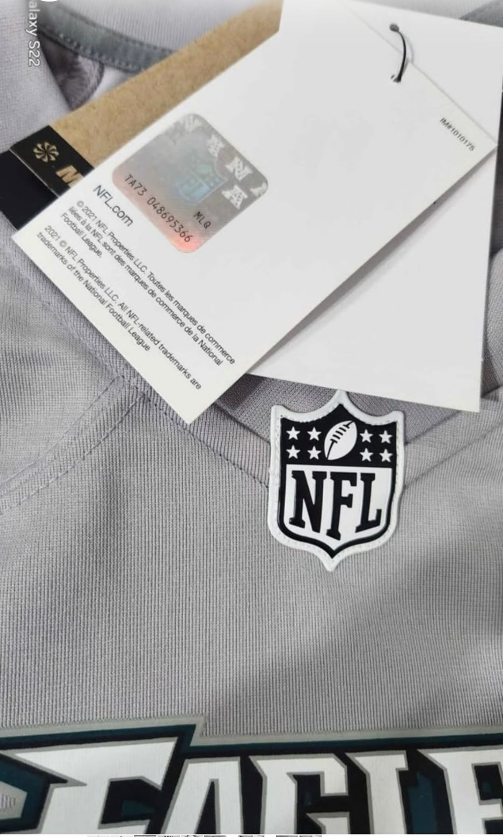 Camiseta/Jersey Philadelphia Eagles GRIS 🦅🏈